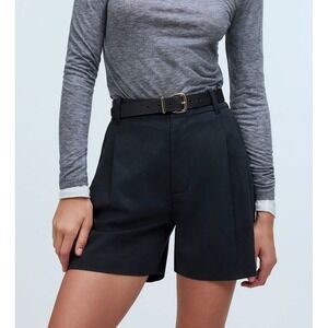 Madewell Women's Black High Rise The Harlow Short In Drapey Twill Size 4 Preppy